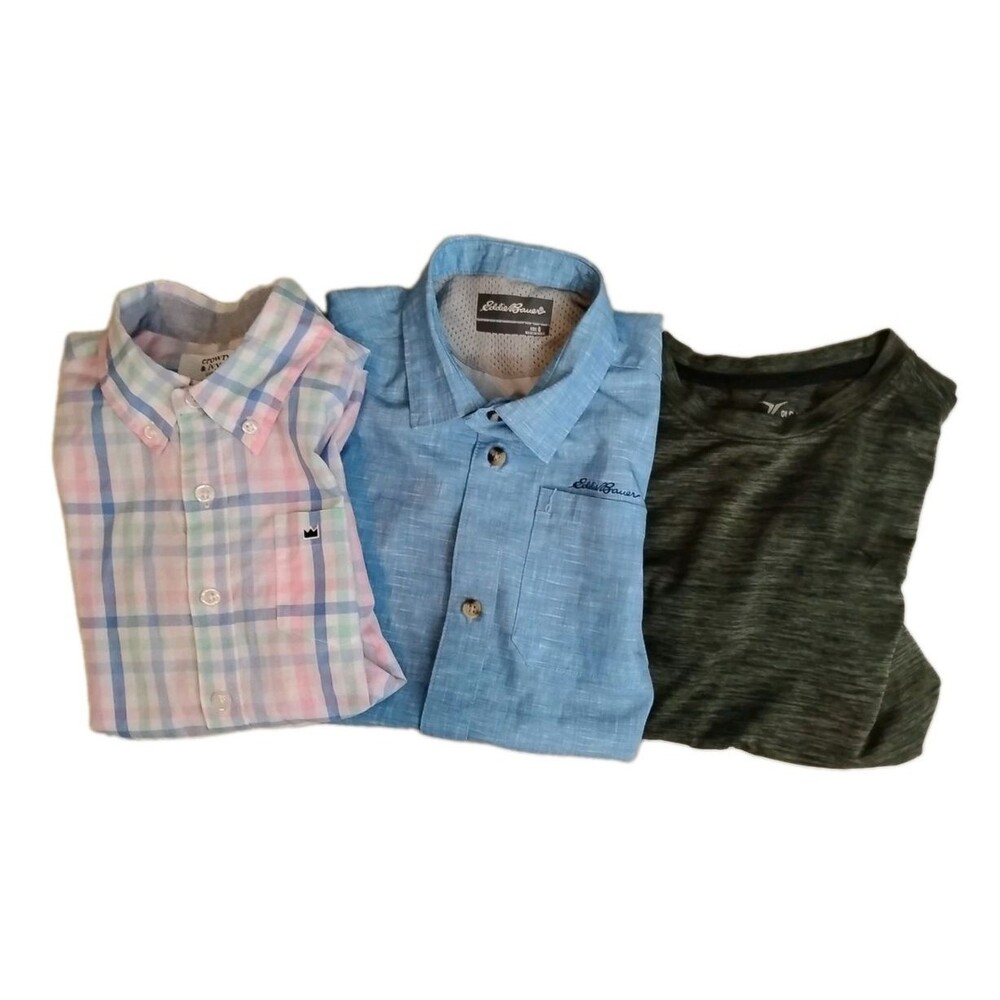 Lot Of 3 Boys Shirts Size 6/ 7 Short Sleeve Tops